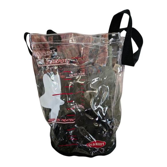 Vintage Old Navy Trick or Treat Bag Clear Tote Halloween Ghost Candy Meter Y2K - Picture 2 of 5